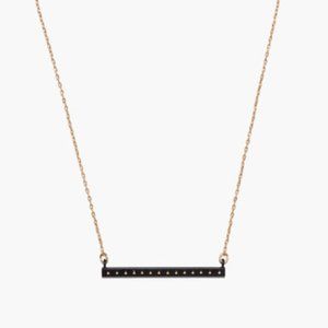 Madewell Studline Bar Necklace Black Gold
